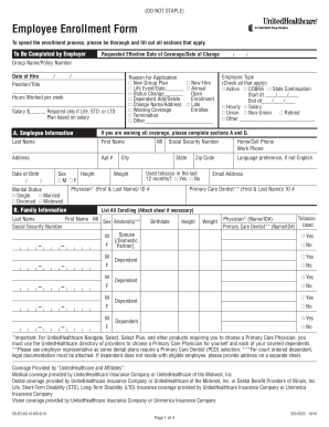Employee Enrollment Form