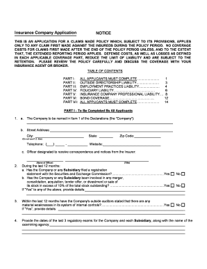 Insurance Company Application