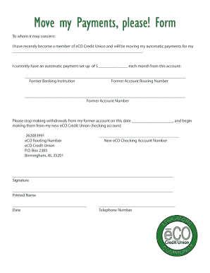 Automatic Payment Transfer Request