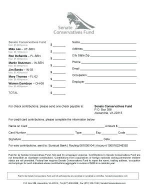 Senate Conservatives Fund Donation Form