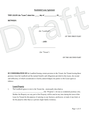 Residential Lease Agreement