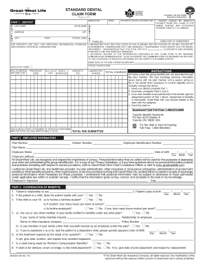 Canadian Dental Claim Form