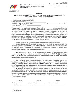 Romania Pollution Tax Decision for Leased Vehicles