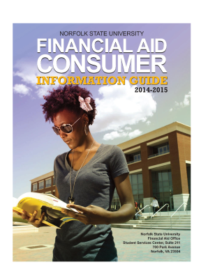 Fillable Online nsu TABLE OF CONTENTS 20132014 IMPORTANT FINANCIAL AID ...