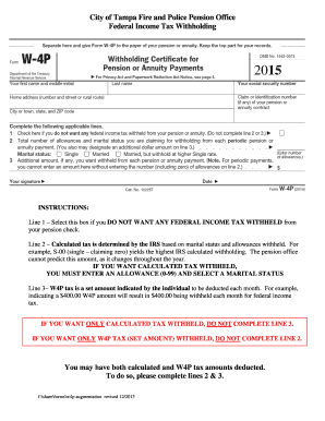 Federal Income Tax Withholding Form