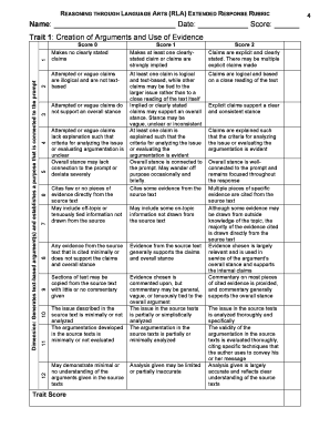 Extended Response Rubric