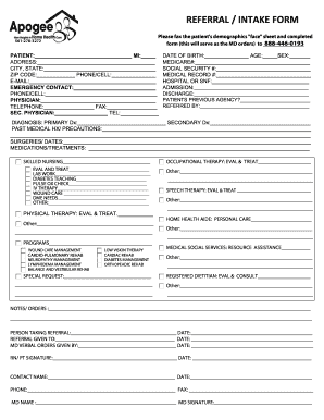 Patient Referral Intake Form