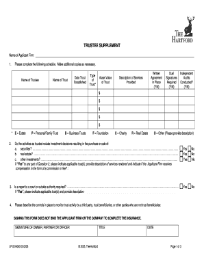 Trustee Supplement Form