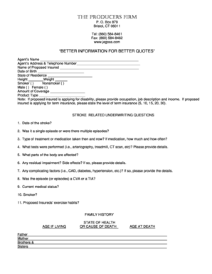 Insurance Application Form
