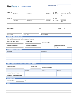 Stretch IRA Planning Form