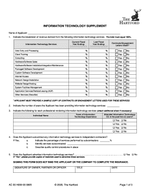 Information Technology Services Application Form