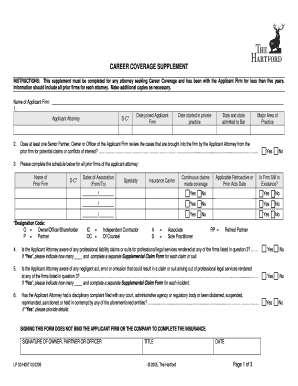 Career Coverage Supplement Form