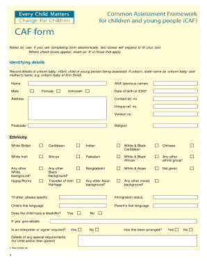 Child Assessment Form