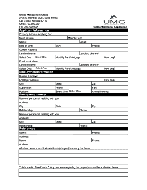 Residential Rental Application