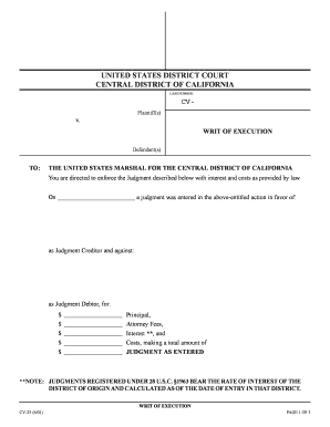 Writ of Execution