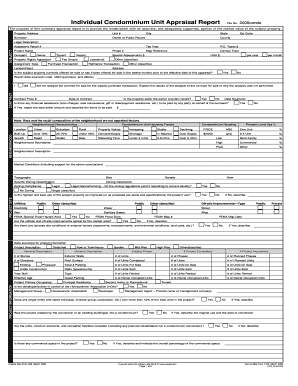 Individual Condominium Unit Appraisal Report