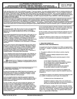 FEMA Certification Form