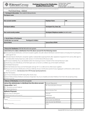 Participant Request for Distribution