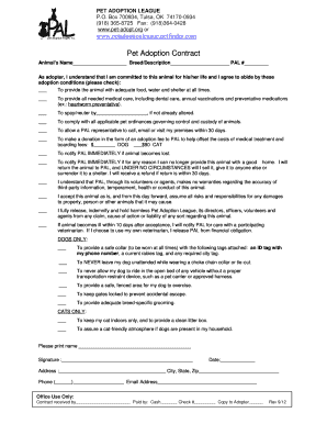 Pet Adoption Contract