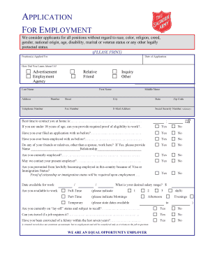 Application for Employment