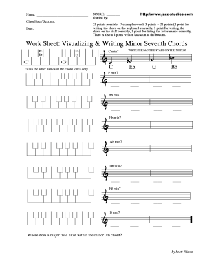 Music Theory Worksheet