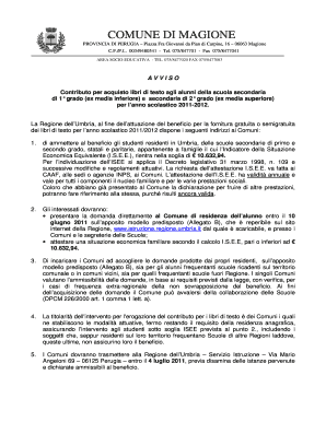 Avviso Contributo per acquisto libri di testo
