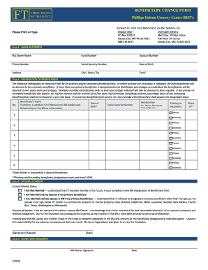 Beneficiary Change Form