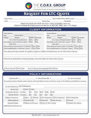 Request For LTC Quote