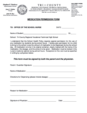 Medication Permission Form