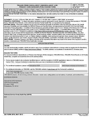 TRICARE Prime Enrollment Form
