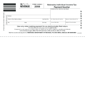 Nebraska Individual Income Tax Payment Voucher