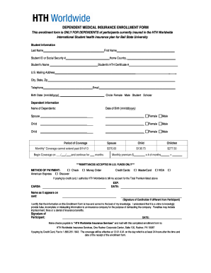 Dependent Medical Insurance Enrollment Form