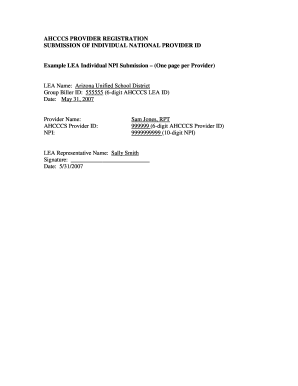 AHCCCS Provider Registration Form