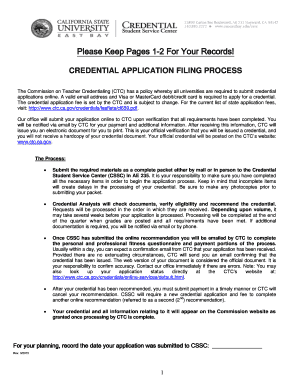 California Teacher Credential Application