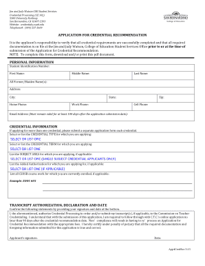 Application for Credential Recommendation