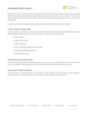 Prescription Refill Process Acknowledgment