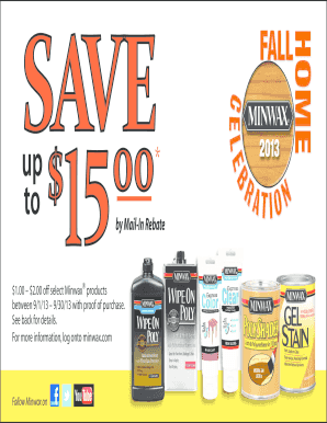 Minwax Mail-In Rebate Certificate
