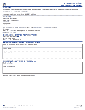 USD Incoming Wire Transfer Instructions