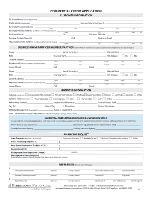 Commercial Credit Application