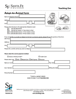 Adopt-An-Animal Form