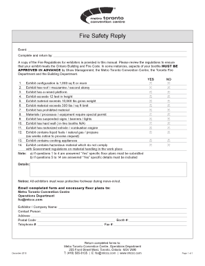 Fire Safety Reply Form