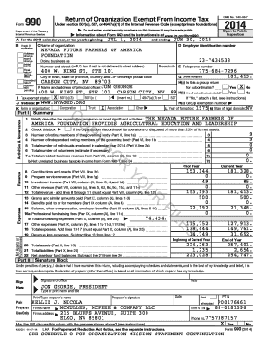 Form 990 Return of Organization Exempt From Income Tax