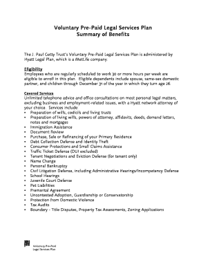 Voluntary Pre-Paid Legal Services Plan