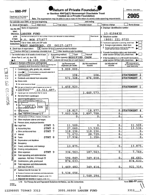 Form 990-PF 2005