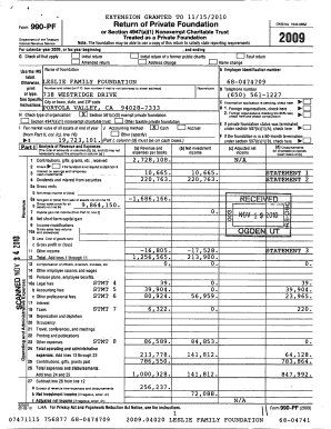 Form 990-PF 2009