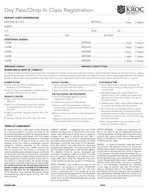 Day Pass Registration Form