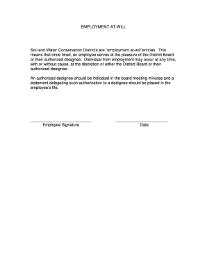 Employment At-Will Agreement