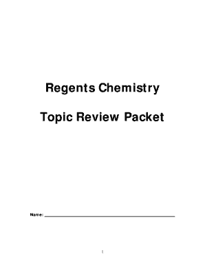 Regents Chemistry Review Packet