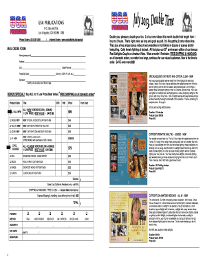 Mail Order Form for Catfight Videos