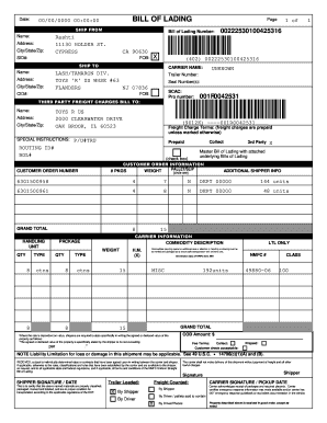 Bill of Lading